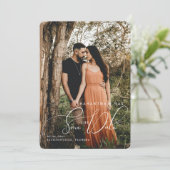 Einfaches Foto Elegant Save the Date gerundet (Stehend Vorderseite)