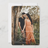Einfaches Foto Elegant Save the Date gerundet (Vorderseite)