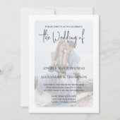 Einfaches Foto Elegant Türkis QR Code UAWG Ocean Einladung (Vorderseite)