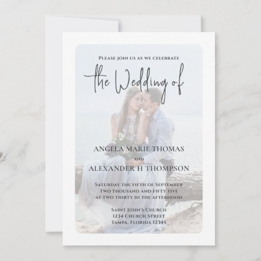 Einfaches Foto Elegant Türkis QR Code UAWG Ocean Einladung (Vorderseite)