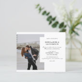 Einfaches Foto Elegante Hochzeitseinladung (Stehend Vorderseite)