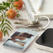 Einfaches Foto Elegante Script Couple Wedding Cust Schlüsselanhänger (Vorderseite rechts)