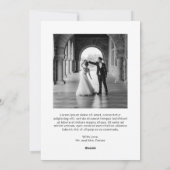 Einfaches Foto Elegante Weihnachten (Rückseite)