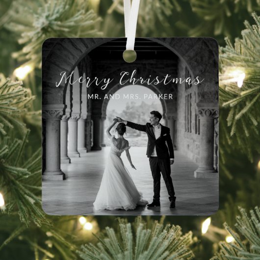 Einfaches Foto Elegante Weihnachten Ornament Aus Metall (InSitu)