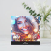 Einfaches Foto Elegante Weihnachtskarte Einladung (Stehend Vorderseite)