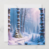 Einfaches Foto Elegante Weihnachtskarte Einladung (Rückseite)