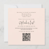 Einfaches Foto Eleganter Minimalistischer QR Code Einladung (Rückseite)