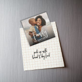 Einfaches Foto Family Calligraphy Script-Overlay Magnet