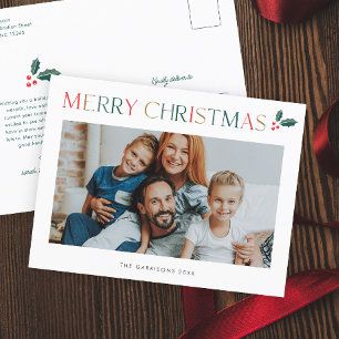 Einfaches Foto Farbige Frohe Weihnachten