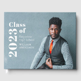 Einfaches Foto Fett Foto Abschluss Gästebuch