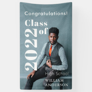 Einfaches Foto Fett Letterings Abschluss Banner