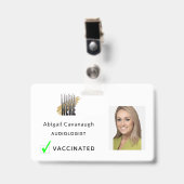 Einfaches Foto-Firmenlogo für Mitarbeiter  Ausweis (Front with Clip)