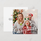 Einfaches Foto Frohe Weihnachten (Vorne/Hinten)