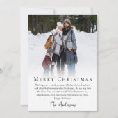 Einfaches Foto Frohe Weihnachten (Vorderseite)