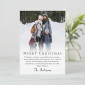 Einfaches Foto Frohe Weihnachten (Stehend Vorderseite)