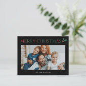 Einfaches Foto - fröhliche Weihnachten (Stehend Vorderseite)