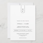 Einfaches Foto für den modernen minimalen geometri Einladung (Vorderseite)