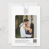 Einfaches Foto für den modernen minimalen geometri Einladung (Rückseite)