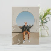 Einfaches Foto für den modernen schwarzen typograf Einladung (Stehend Vorderseite)