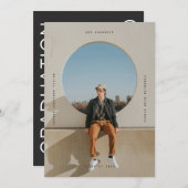 Einfaches Foto für den modernen schwarzen typograf Einladung (Vorne/Hinten)