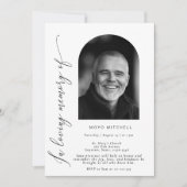 Einfaches Foto für die Gedächtnisbeerdigung Einladung (Vorderseite)