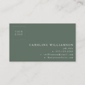 Einfaches Foto für die minimale Größe des grünen L Visitenkarte (Vorderseite)