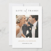 Einfaches Foto für Elegant-Goldtypografie Dankeskarte (Vorderseite)