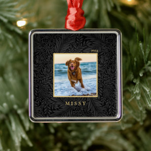 Einfaches Foto für Elegante benutzerdefinierte Nam Ornament Aus Metall