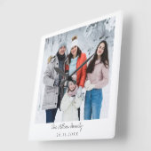 Einfaches Foto für elegante Skripte Quadratische Wanduhr (Winkel)