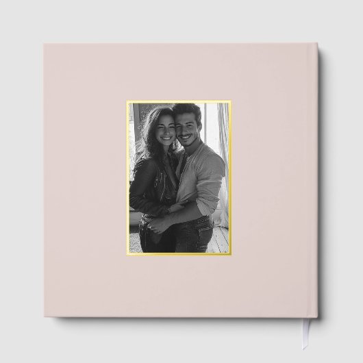 Einfaches Foto für Goldrahmen-Hochzeiten Gästebuch (Rückseite)