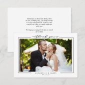 Einfaches Foto für Hochzeiten Dankeskarte (Vorne/Hinten)