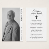 Einfaches Foto für immer in unserer Herz-Gedenkkar (Vorne & Hinten)