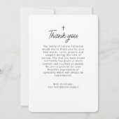 Einfaches Foto für immer in unserer Herzbeerdigung Dankeskarte (Rückseite)