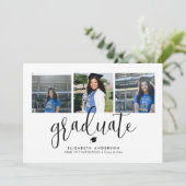 Einfaches Foto für Minimalistische Graduate Abschl Einladung (Stehend Vorderseite)