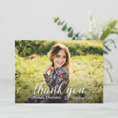 Einfaches Foto für moderne Abschlüsse Danke Karte (Stehend Vorderseite)
