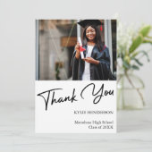 Einfaches Foto für moderne Abschlüsse Dankeskarte (Stehend Vorderseite)