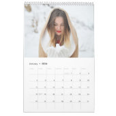 Einfaches Foto für moderne, elegante Skriptfamilie Kalender (Jan 2026)