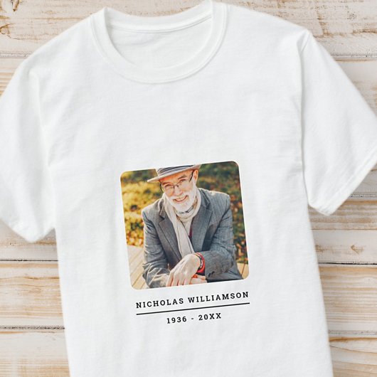 Einfaches Foto für moderne Erinnerungen T-Shirt