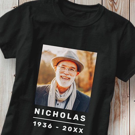 Einfaches Foto für moderne Gedenkstätten T-Shirt