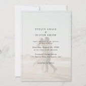 Einfaches Foto für moderne Schwarz-Weiß-Overlay-Ho Einladung (Vorderseite)