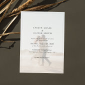 Einfaches Foto für moderne Schwarz-Weiß-Overlay-Ho Einladung