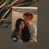 Einfaches Foto für moderne Schwarz-Weiß-Overlay-Ho Einladung