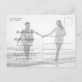 Einfaches Foto für moderne Skriptüberlagerung Ankündigungspostkarte (Rückseite)