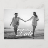 Einfaches Foto für moderne Skriptüberlagerung Ankündigungspostkarte (Vorderseite)