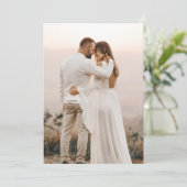 Einfaches Foto für Vellum/Akrylic-Hochzeiten Einladung (Stehend Vorderseite)