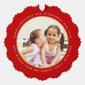 Einfaches Foto für Weihnachten Ornament Karte (Vorderseite)