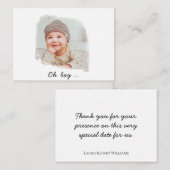 Einfaches Foto - Geburtstagspräsenz - Dankeschön-K Mitteilungskarte (Vorne/Hinten)