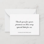 Einfaches Foto - Geburtstagspräsenz - Dankeschön-K Mitteilungskarte (Rückseite)