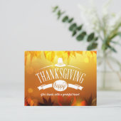 Einfaches Foto Glückwunsch Thanksgiving Grüße Postkarte (Stehend Vorderseite)