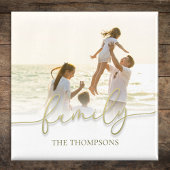Einfaches Foto-Gold-Kalligrafie-Script-Typografie Magnet